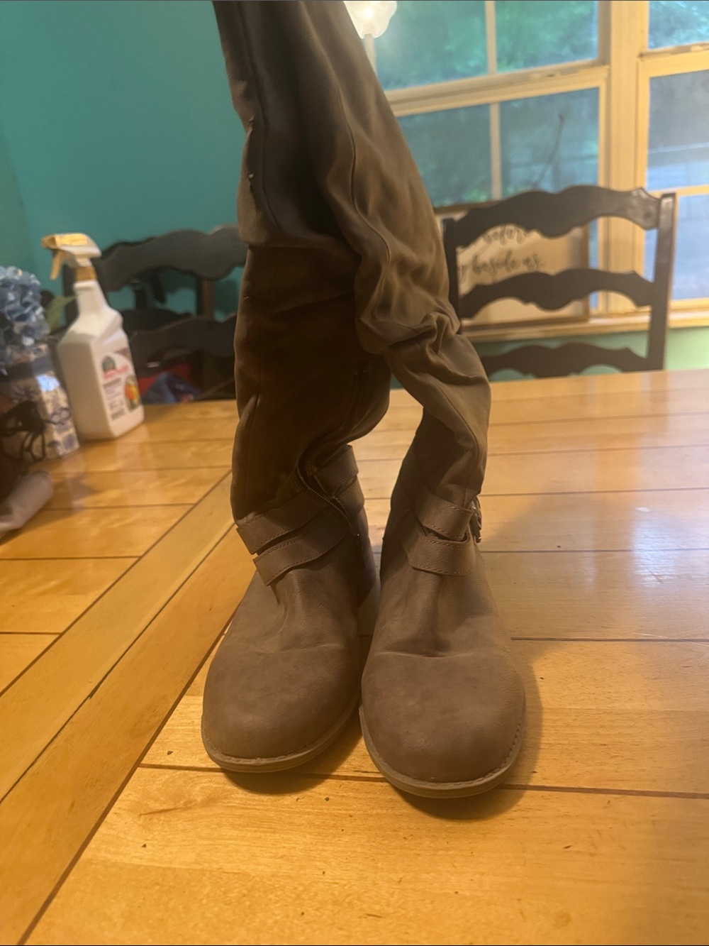 Unlisted Brown Heeled Knee Boots
